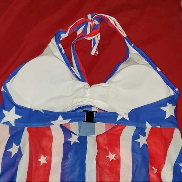 Patriotic Red White & Blue Tankini - Picture 2 of 6